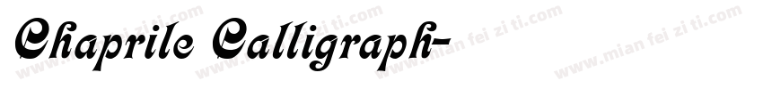 Chaprile Calligraph字体转换